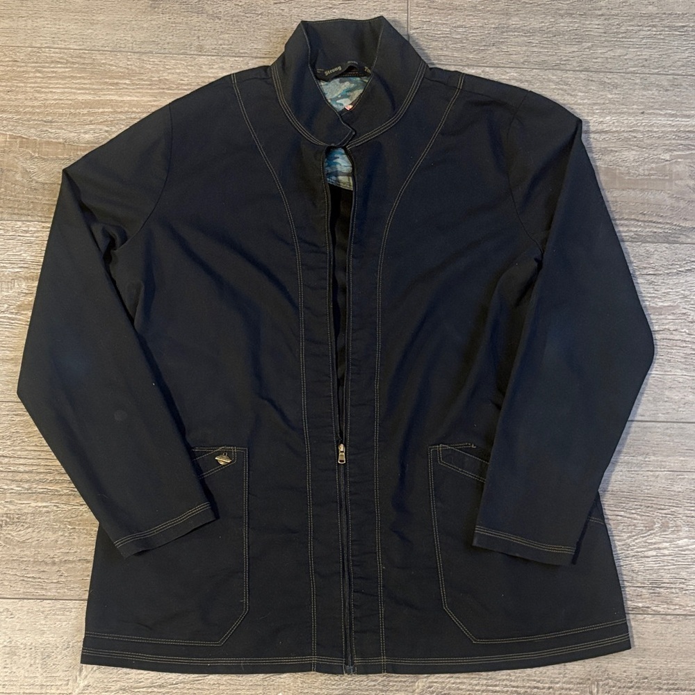 Vintage Dickies Men's Black Zip-up Lightweight Workwear Jacket Punk Rockabilly
